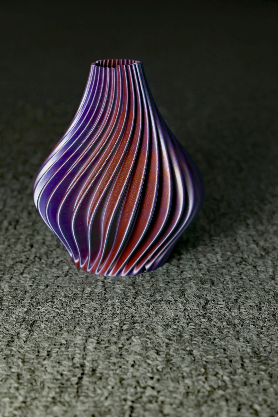 A 3D printed convoluted vase. Jaycar shop in Cairns, Australia.